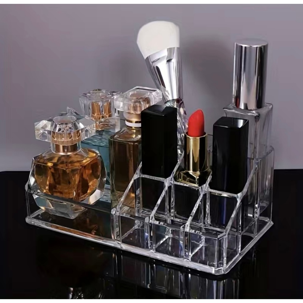 Organizador Multiuso Com 10 Divisórias Acrílico Caixa Organizadora