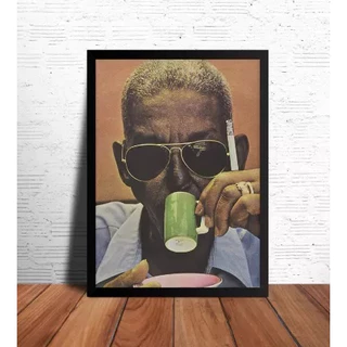 Quadro Placas Decorativas Poster Cartola Samba Raiz Musica c/moldura