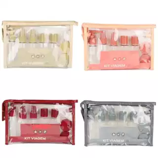 Kit de Viagem 10 Peças Creme Cosméticos Shampoo organização de malas e bolsas necessaire Presente dia das mães