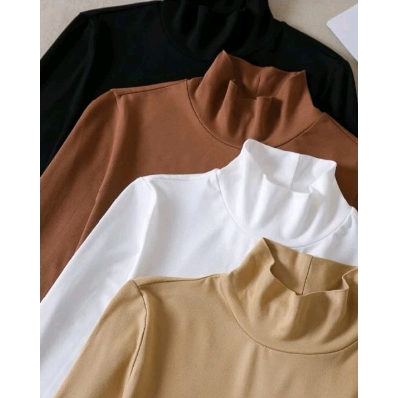 BLUSA FEMENINA CACHARREL GOLA ALTA SEGUNDA PELE MANGA LONGA0