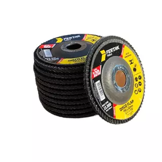 Disco De Lixa Flape 4.1/2 Grão 60 80 120 Kit 10 Unidades