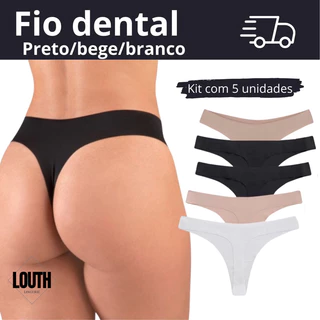 kit 5 FIO DENTAL sem costura corte a laser não marca