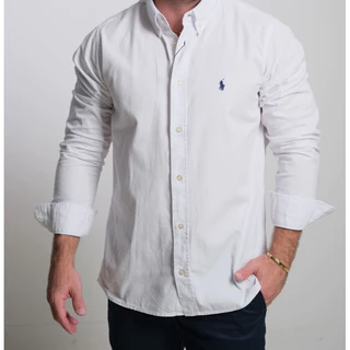 Camisa Social Botão na Gola Bordado Polo Nova coleção Envio Imediato