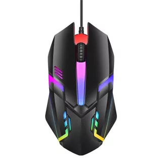 Mouse Gamer Led Rgb 7 Cores Com Fio Usb 1200dpi Ms-62 Exbom