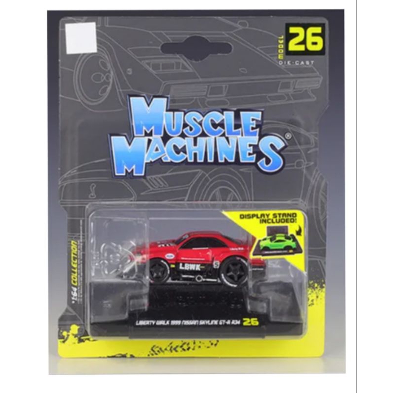 MINIATURA NISSAN SKYLINE GT-R R34 LBWK MAISTO MUSCLE MACHINES