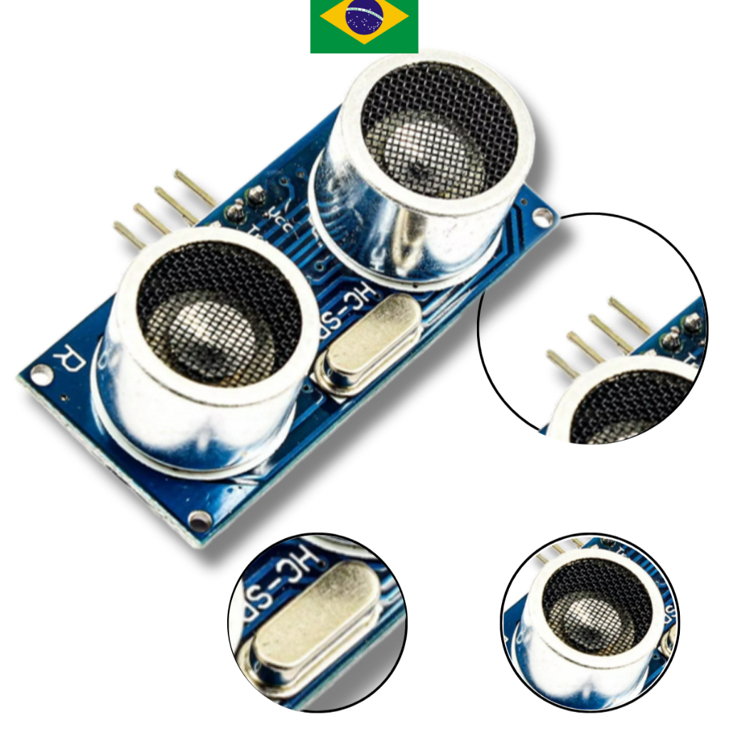 Sensor De Distância Ultrassônico Hc-sr04 para Arduino | Shopee Brasil