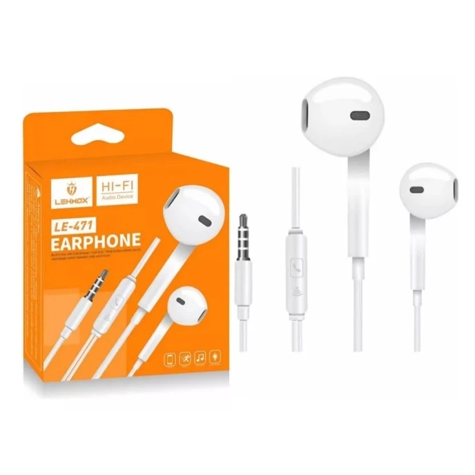 Fone de Ouvido com Microfone Lehmox Original (LE-471) Qualidade e Preço