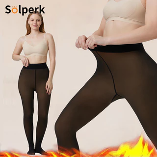 Meia-Calça Térmica Forrado Grosso Translúcido Leggings De Lã Quente Das Mulheres De winter Super Elástico Slim calça térmica feminina 260g