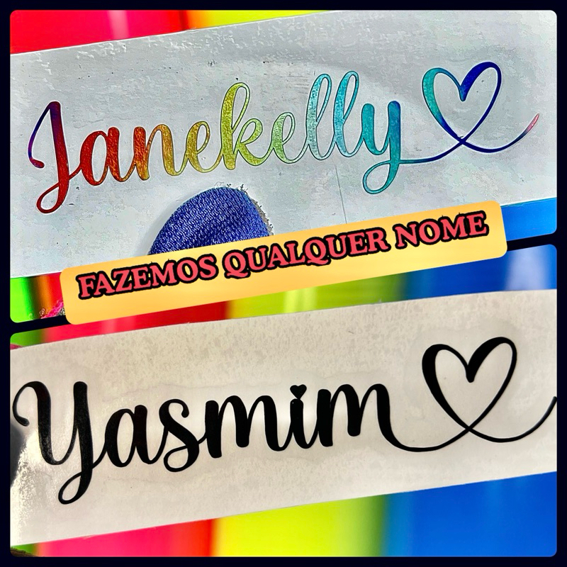 ADESIVO | COM SEU NOME l Leia a descrição l 15cm de comprimento
