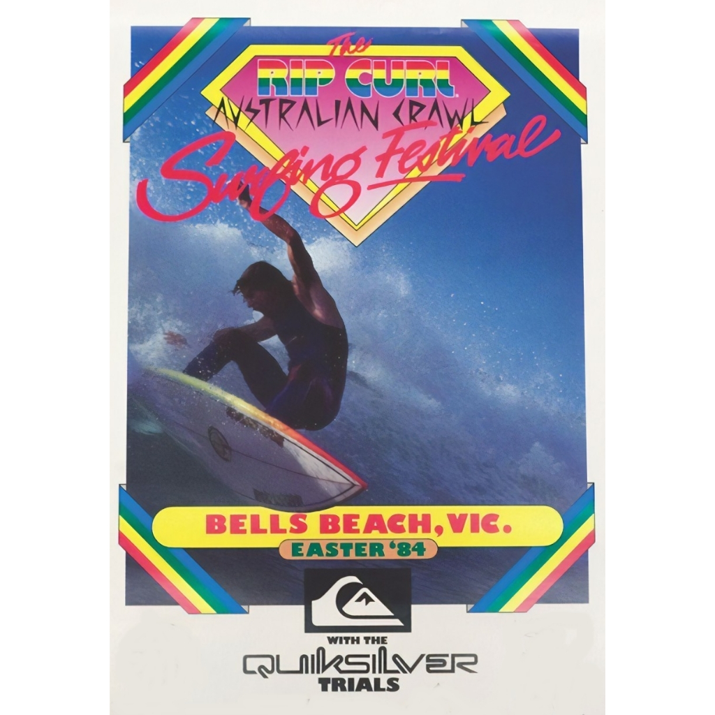 Poster Retrô - Surf 1984 Rip Curl Bells - Decora - 33 Cm X 48 Cm ...