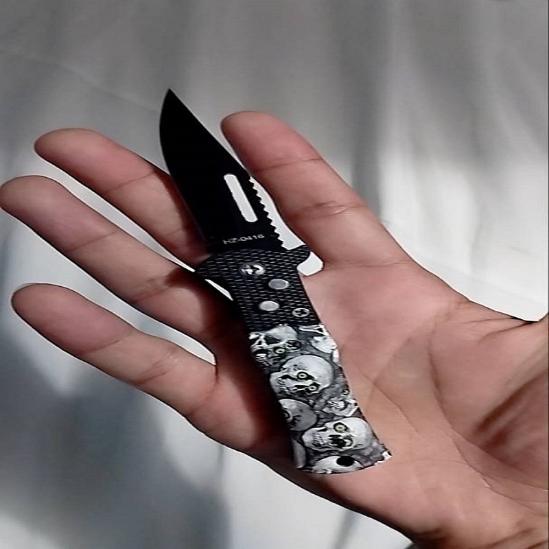 Faca canivete automático retratil com trava