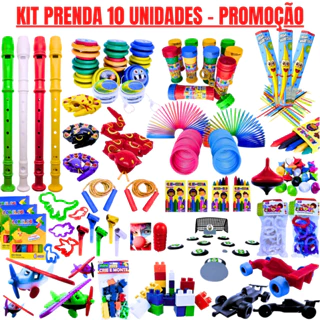 Kit 10 Prenda Festa Junina Julina Lembrancinha Aniversário Brinquedos Doação Criança Promoção