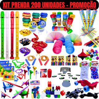 Kit 200 Prenda Festa Junina Julina Lembrancinha Aniversário Brinquedos Doação Criança Promoção