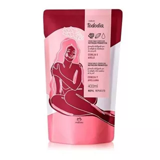 Refil Creme Corporal Tododia Cereja e Avelã 400ml Natura