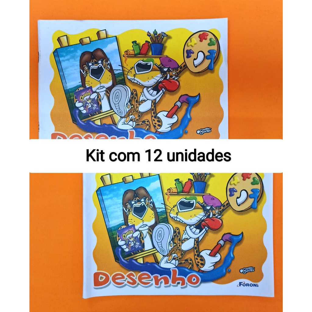Kit c/12: Caderno de Desenho Foroni - 40 Folhas | Shopee Brasil