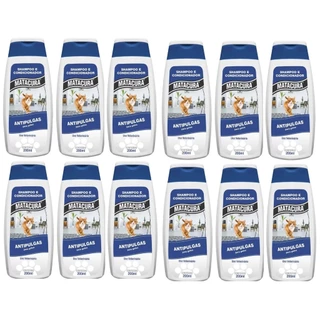 Kit 12 Shampoo Condicionador Matacura Antipulgas Gatos 200ml