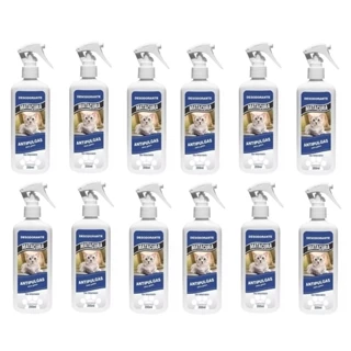 Kit 12 Banho Seco AntiPulga Desodorante Gatos Matacura 200ml