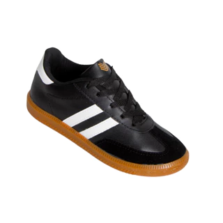 Tênis Black White Feminino Casual Preto Branco Samba Vintage Retrô Confort Lançamento