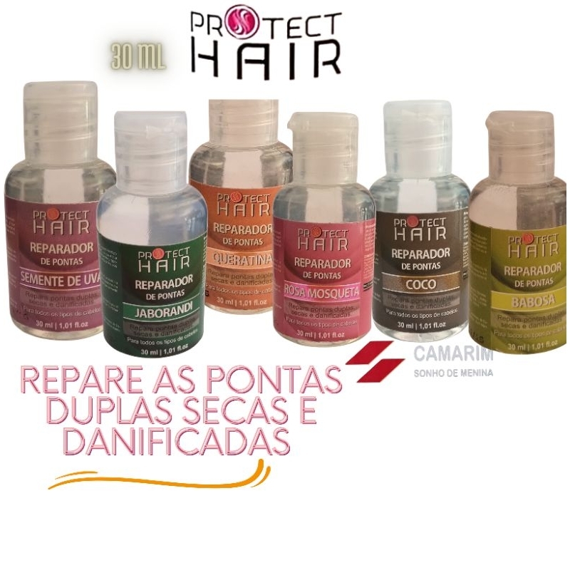 Óleo Reparador de pontas Hair Protect,Hidrata,Restaura e Protege contra ...