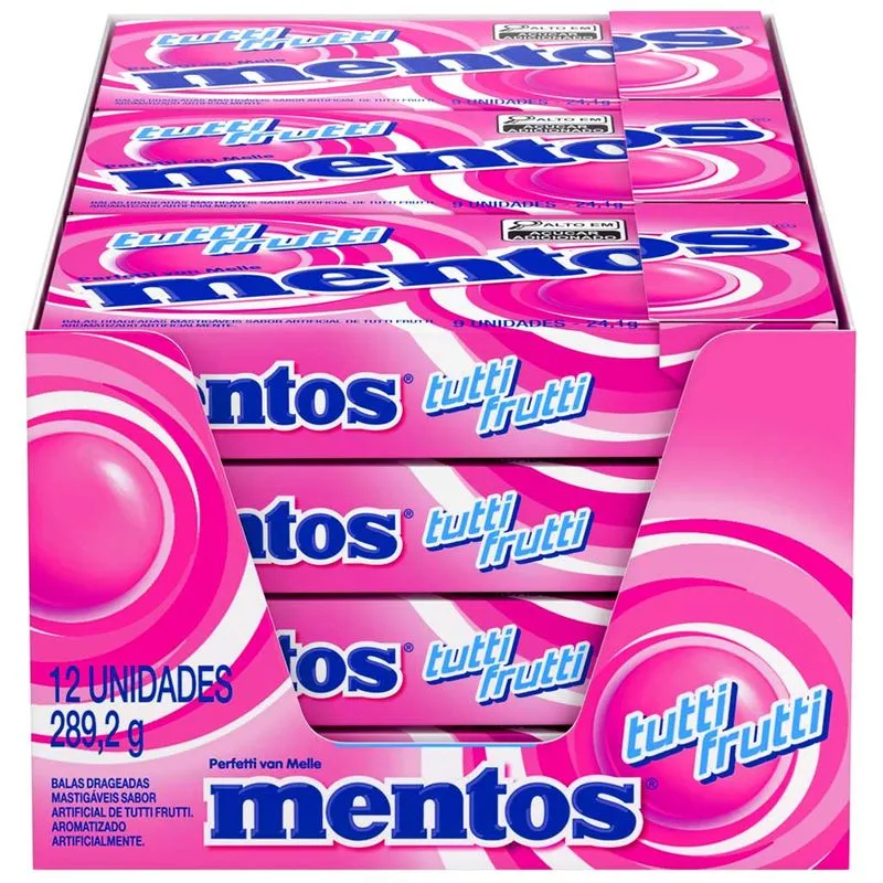DROPS MENTOS BOX C/12 UN TUTTI FRUTTI | Shopee Brasil
