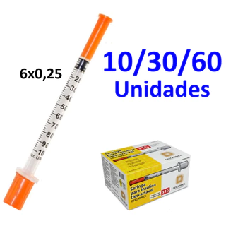 Seringa 1ml Com Agulha 6x0,25 (31G) Descarpack Com 10/30/60 Unid.