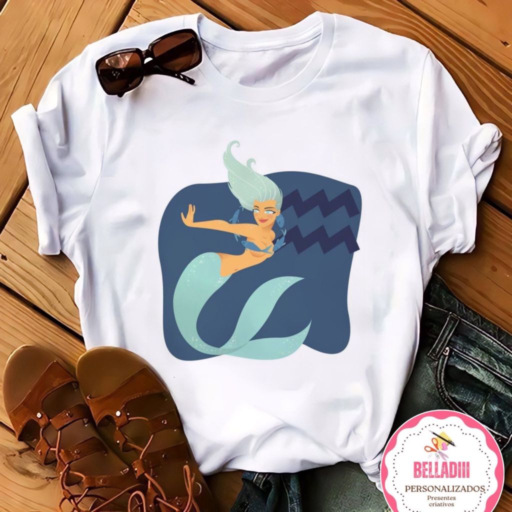 Camiseta feminina Personalizada Baby Look Estampa SIGNOS 133AO144