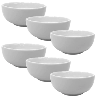 Kit 6 Cumbuca Caldo Bowl Porcelana Sobremesa Tigela Molheira Açaí