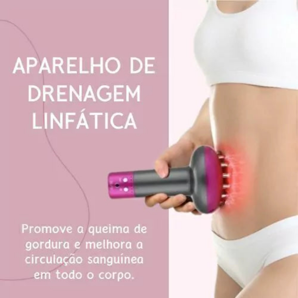 Aparelho de Drenagem Linfática Profissional Redutor de Medidas e Anti Celulite Bivolt