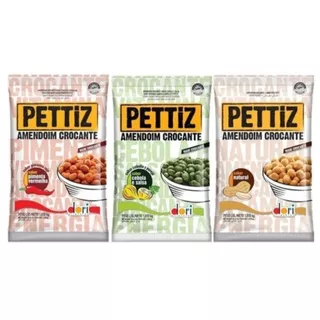 Amendoim Pettiz - Crocrante Sabores - 1kg - Amendoim Crocante Dori Pacote Grande