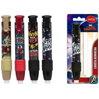 CANETA BORRACHA C/ REFIL CAPTAIN MARVEL