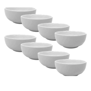Kit 8 Bowl Porcelana Tigela Cumbuca 400 Ml Sobremesa Açaí