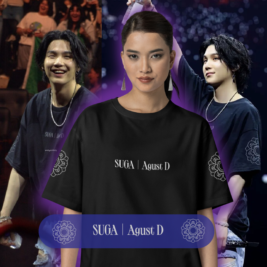 BTS SUGA Agust D D-DAY オーバーサイズ Tシャツ XL Camiseta AgustD Turnê D-Day BTS SUGA Kpop Camisa T-Shirt Feminina