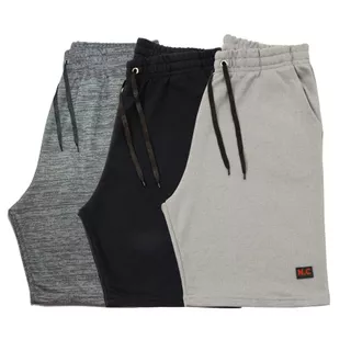 Kit 3 Bermudas Shorts Moletom Masculino Academia Treino lisas 2 Bolso Cores Sortidas Verão