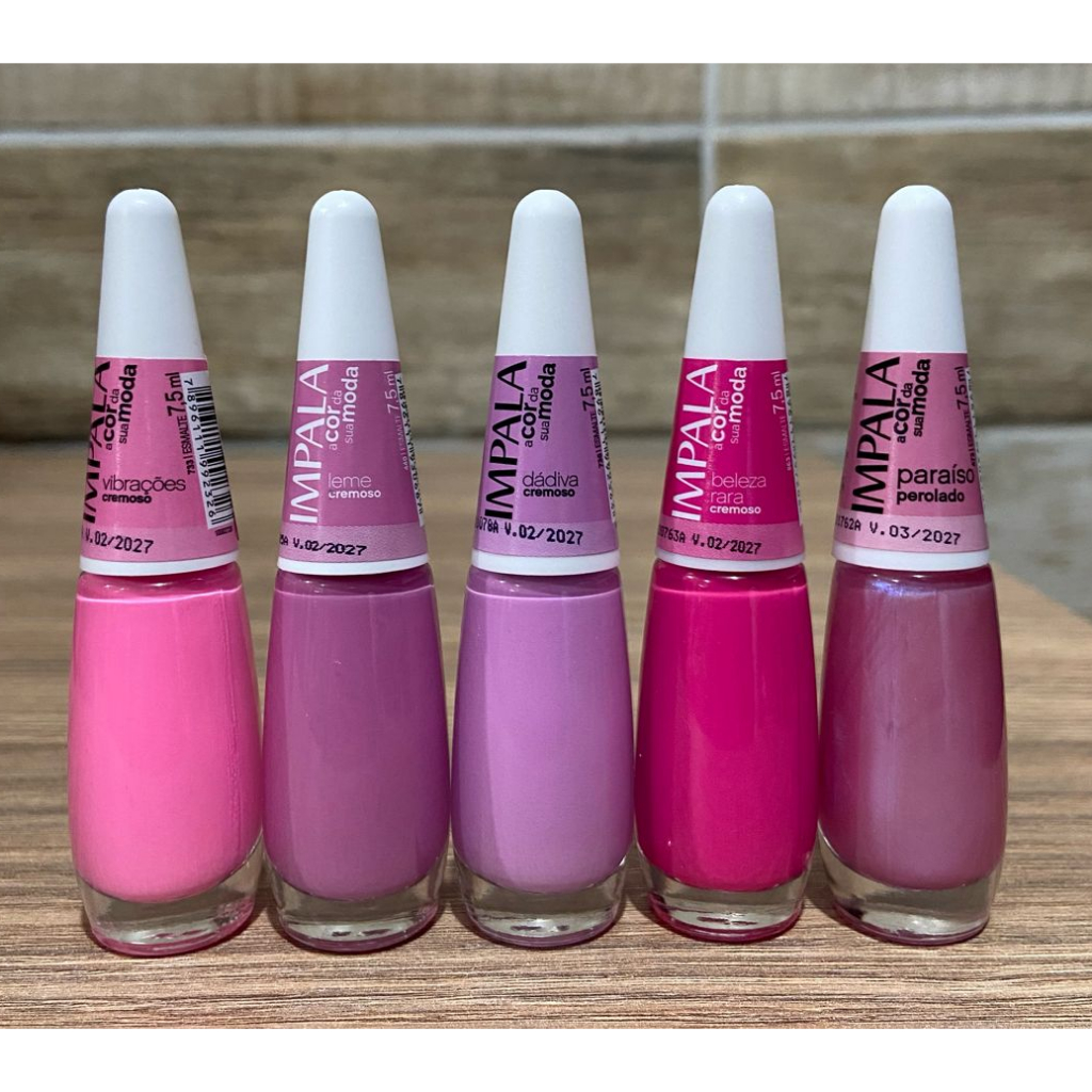 Kit Esmaltes Tons de Rosa Impala 2 | Shopee Brasil