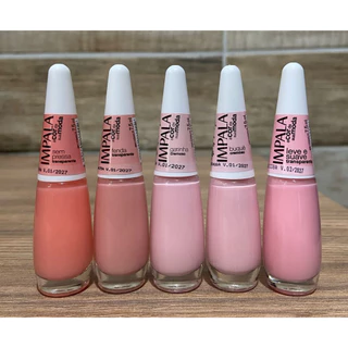 Kit Esmaltes Tons de Rosa Claro Impala