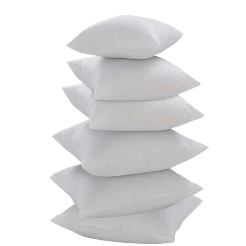Kit 7 refil de Almofadas 45 cm x 45 cm de fibra ecológica ótimo custo beneficio
