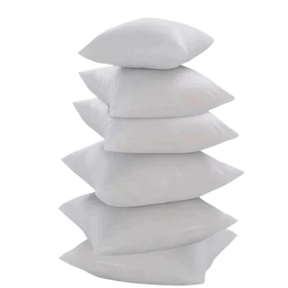 Kit 7 refil de Almofadas 45 cm x 45 cm de fibra ecológica ótimo custo beneficio