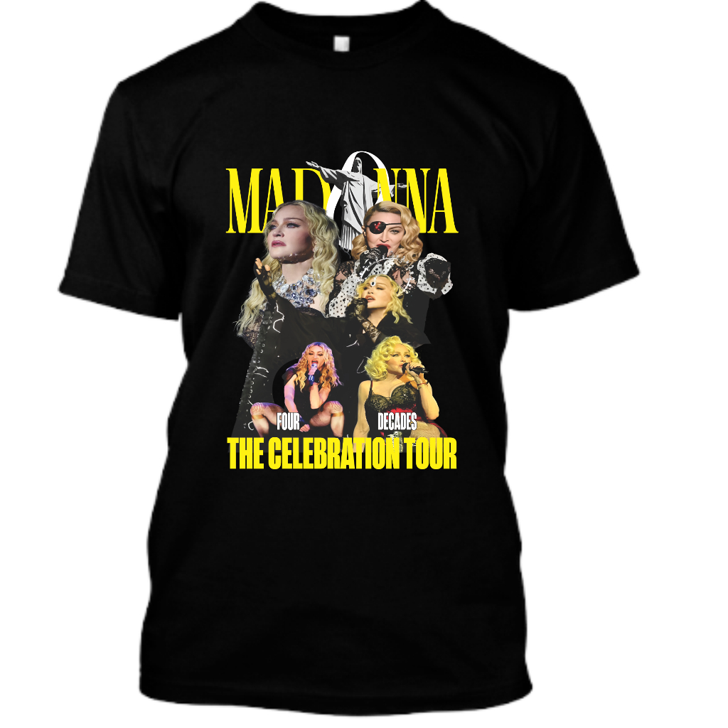Camiseta Madonna Celebration Tour Brasil Rainha Pop Show | Shopee