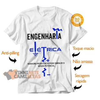 Camiseta masculina Engenharia Elétrica eletricista técnico eletricidade