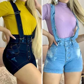 Jardineira Feminina Da Moda / Jardineira Jeans Feminina