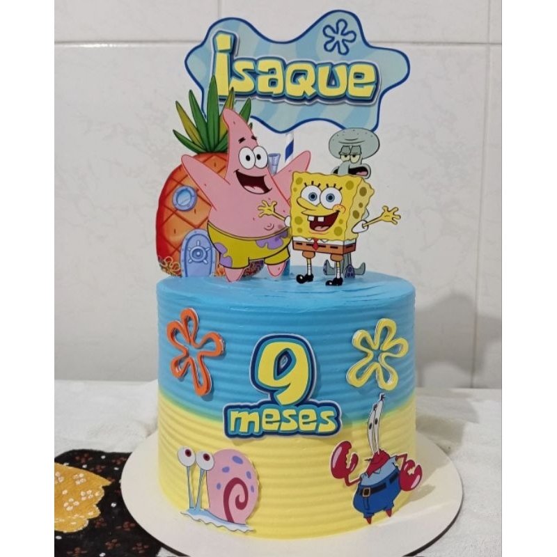 Topo Topper de Bolo Personalizado Festa Aniversário Infantil Bob ...