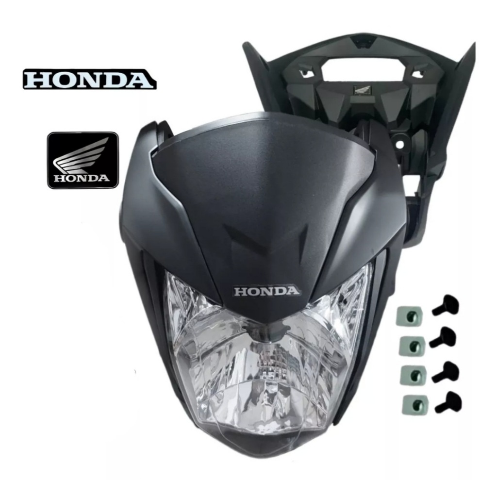 FRENTE FAROL SUPORTE CG TITAN 160 PRETO FOSCO 2024