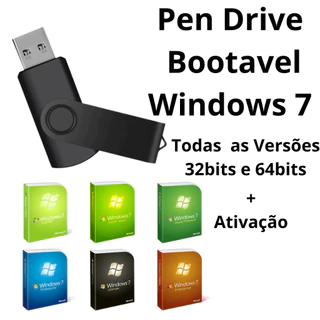 Pendrive Bootavel Windows 7 + Ativação todas versões 32 e 64 bits