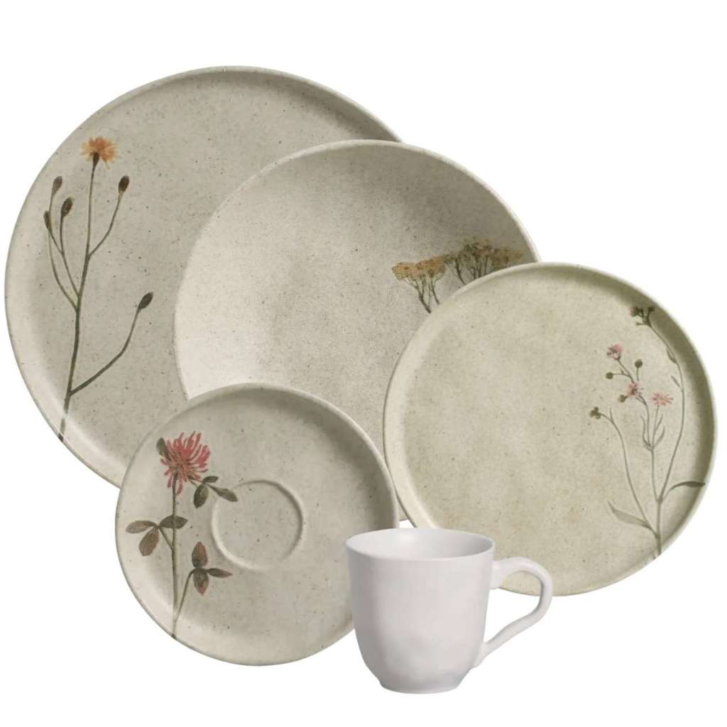 Aparelho De Jantar Bio Essencias Campestre Porto Brasil 10 Peças