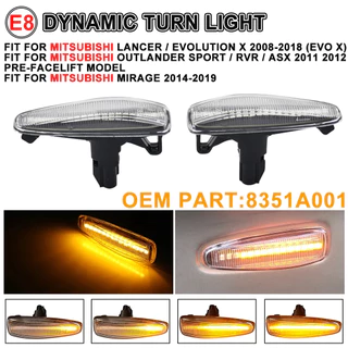 Par Pisca Seta Sequencial Mitsubishi Lancer Asx Outlander repetidor Lâmpada Led
