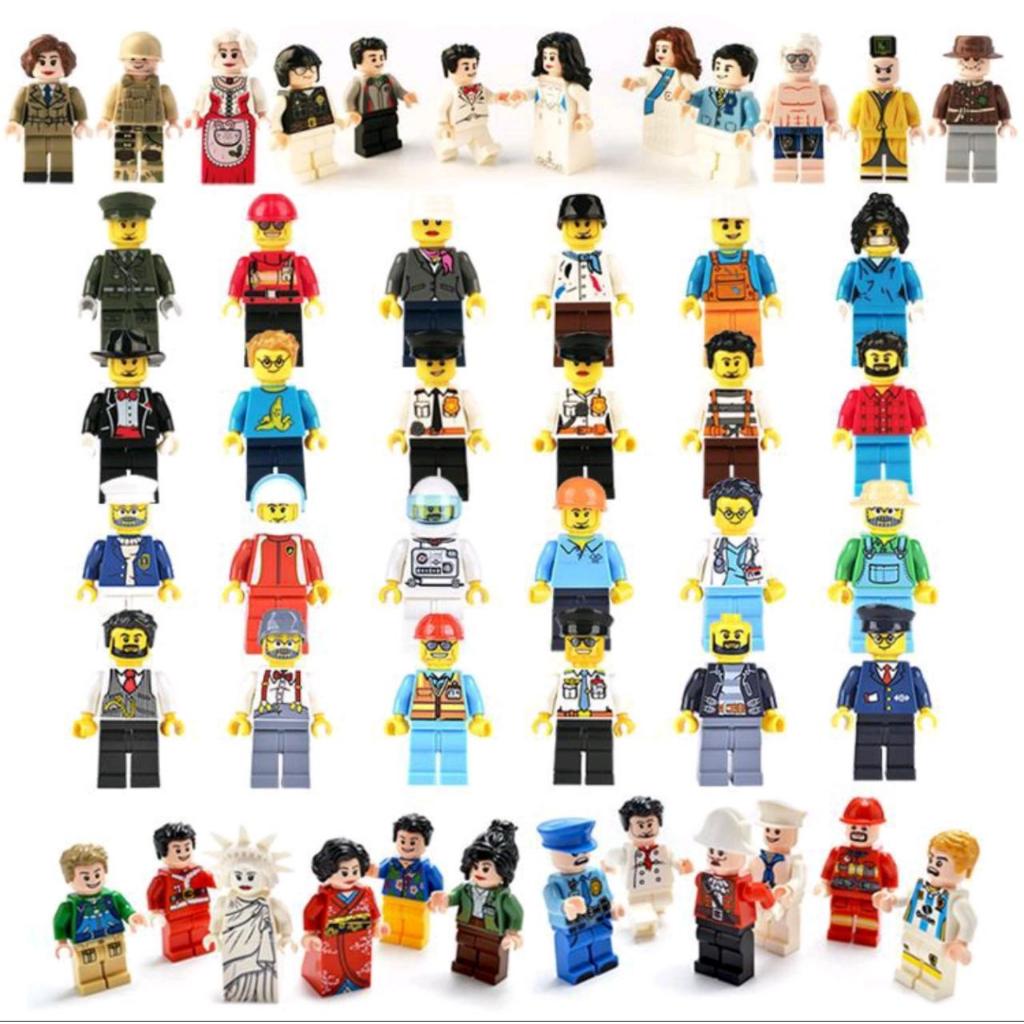 kit com Mini figuras Bonecos Compatíveis Blocos Construção Montagem Brinquedos Educativos Conjuntos