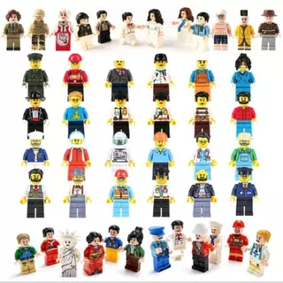 kit com Mini figuras Bonecos Compatíveis Blocos Construção Montagem Brinquedos Educativos Conjuntos