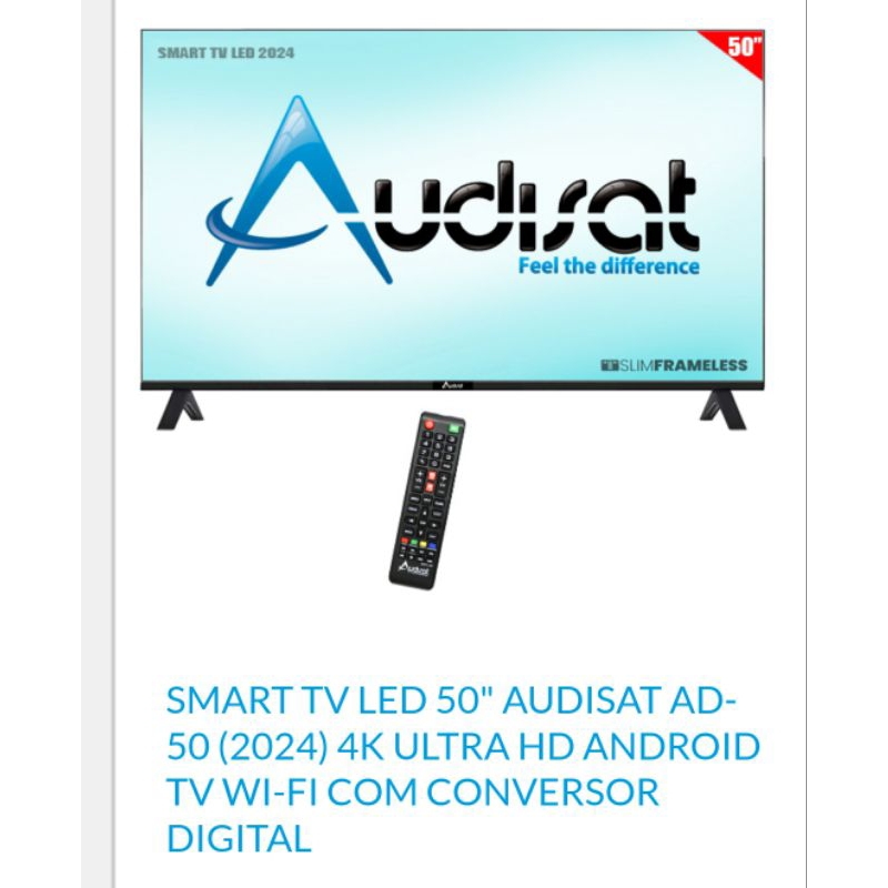 smart tv Led 32 pegadas Android ultra Hd tela em borda infinita AudiSat ...