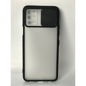 Capa LG K52 Preta Acrilica com bordas Siicone e tampa na camera