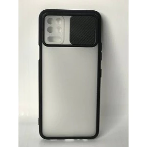 Capa LG K52 Preta Acrilica com bordas Siicone e tampa na camera